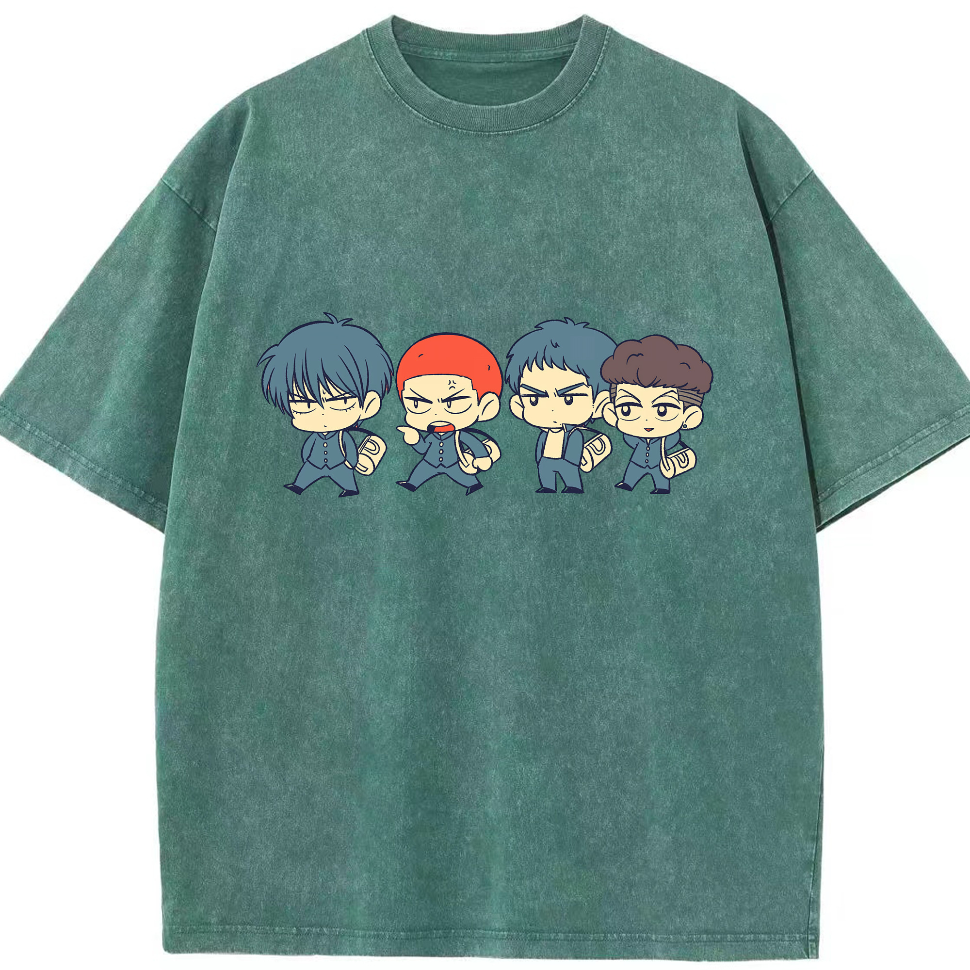 （画像用） SLAM DUNK／スラムダンク 綿100% ヴィンテージ風 半袖Tシャツ（フロントプリント）